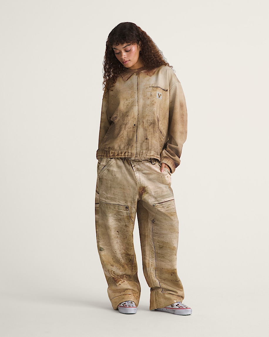 VANSZA Workwear Trompe Loeil Crew Neck Fleece VANS VANSZA Brown ALT6
