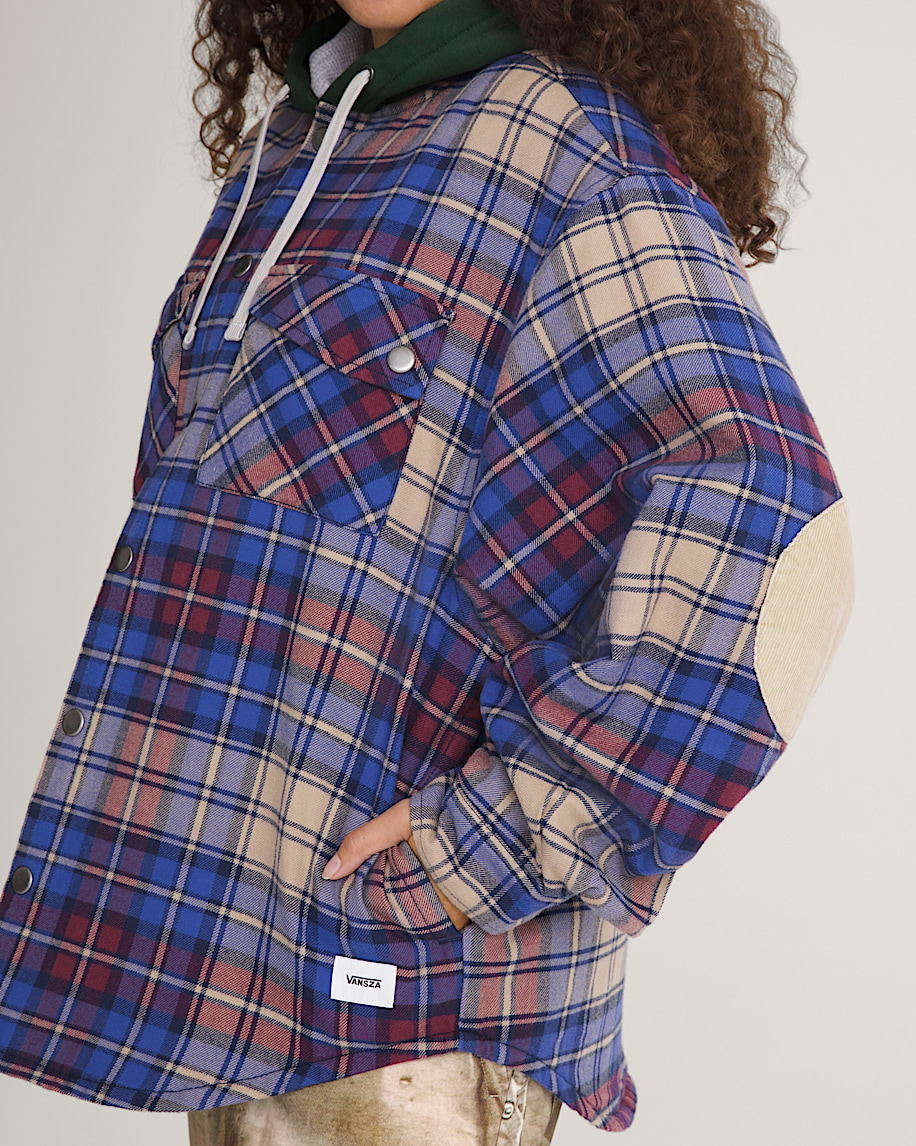 VANSZA Flannel Hoodie VANS VANSZA Deep Indigo Blue ALT8