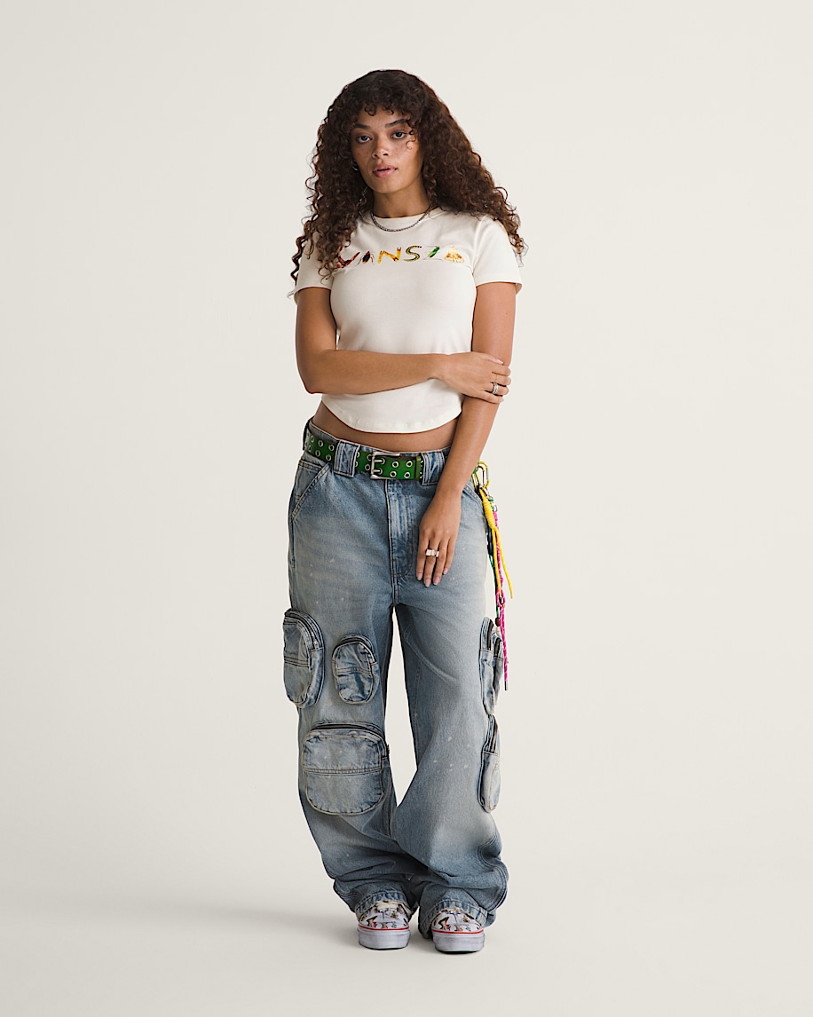 VANSZA MultiPocket Denim Pant VANS VANSZA Light Stonewash Blue ALT3