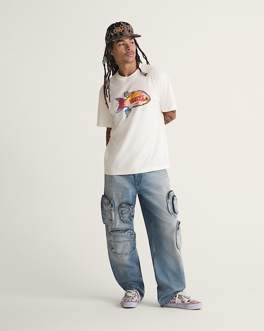 VANSZA MultiPocket Denim Pant VANS VANSZA Light Stonewash Blue ALT5