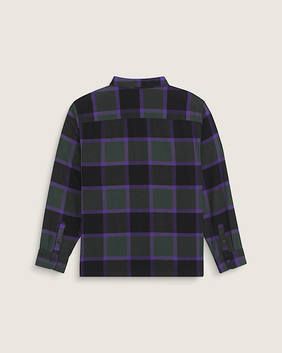 Larkspur Plaid Flannel Shirt VANS Black  Oil Green ALT1