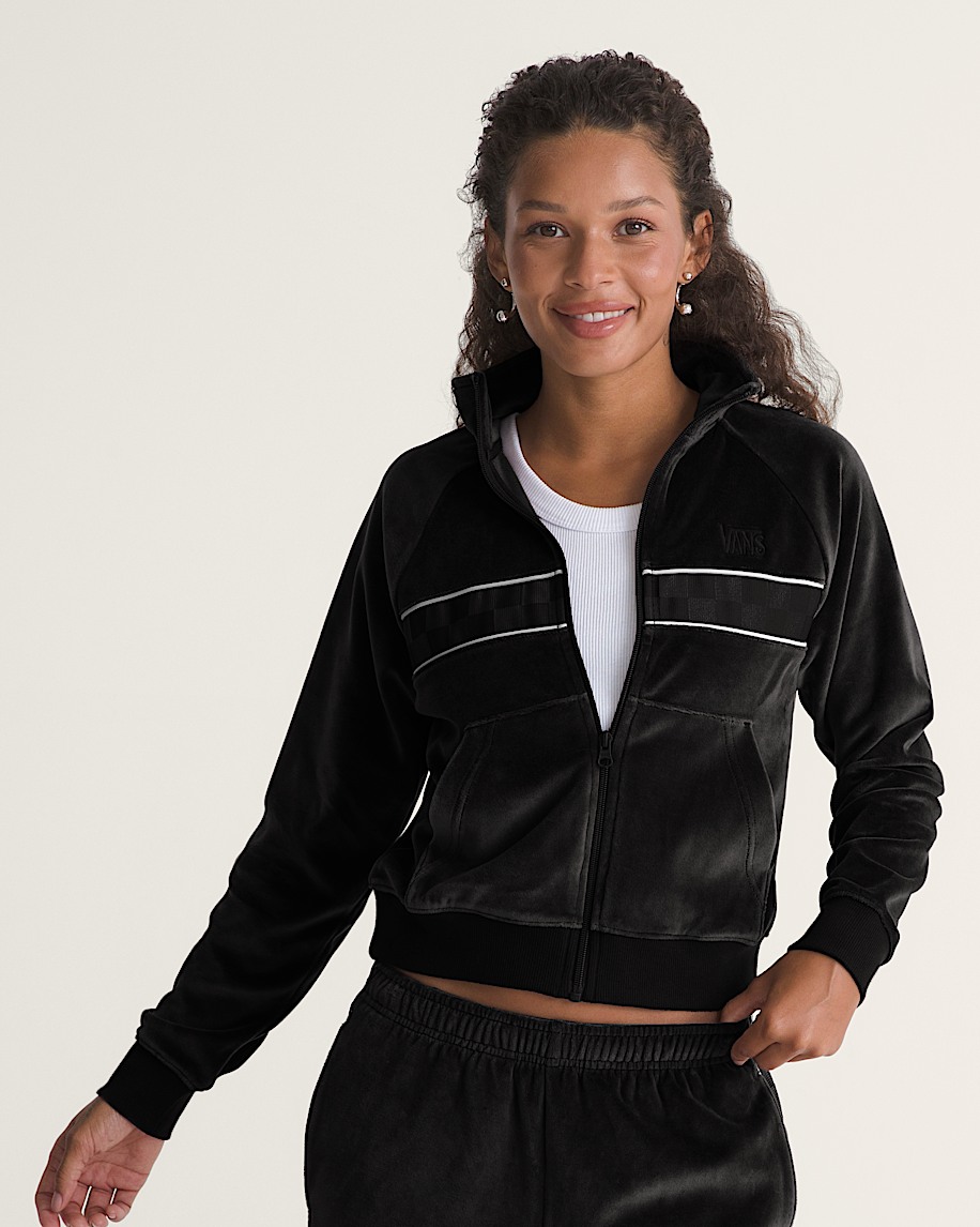 Nikita Velour Track Jacket VANS Black ALT2