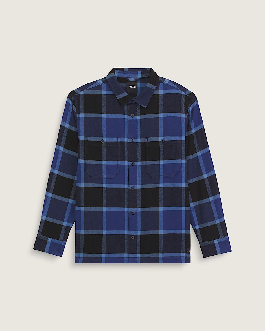Larkspur Plaid Flannel Shirt VANS Black  True Navy HERO