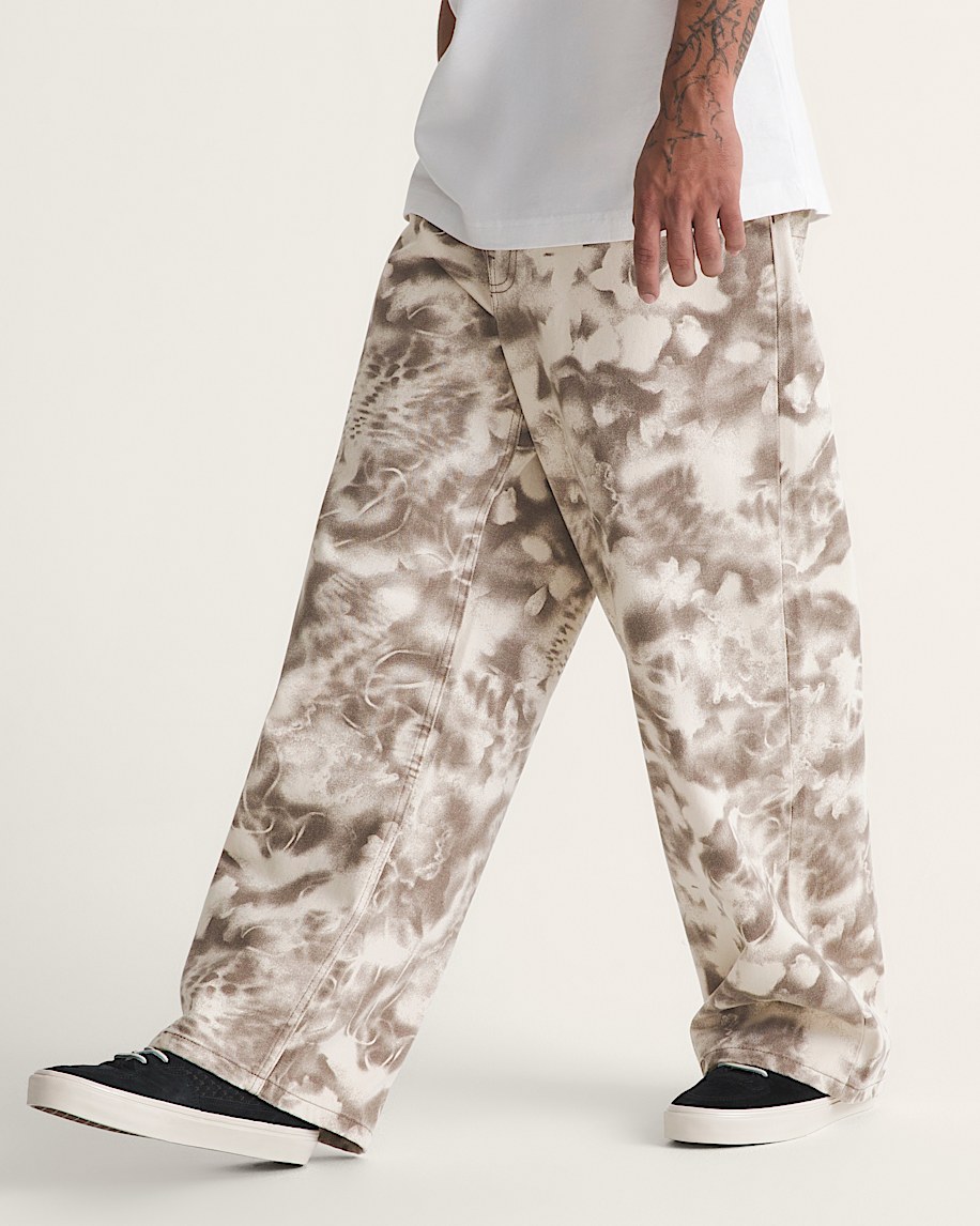 Check5 Baggy Printed Denim Pant VANS Turtledove White  Walnut Brown ALT3