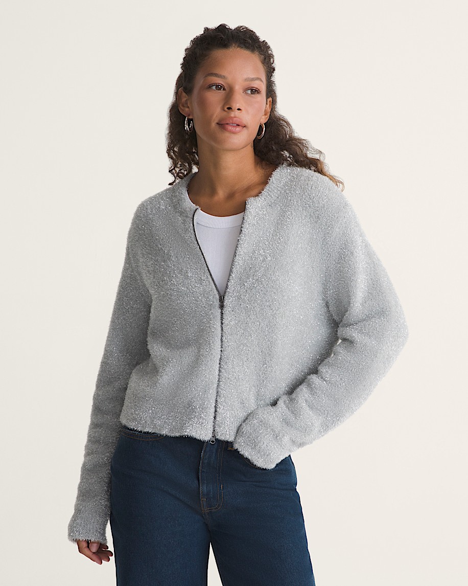 Puttin On the Glitz Cardigan VANS Cement Heather Grey ALT2