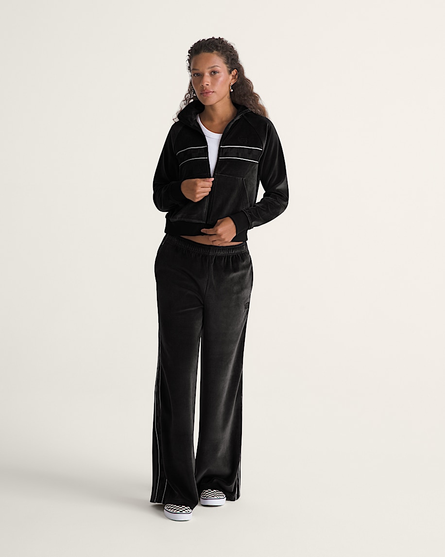Nikita Velour Track Jacket VANS Black ALT4