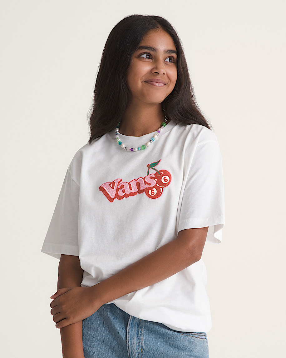 Kids Cherry On Top Short Sleeve Tee VANS White ALT2