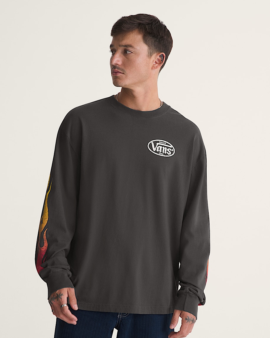 Burnin Up Long Sleeve Tee VANS Faded Black ALT2