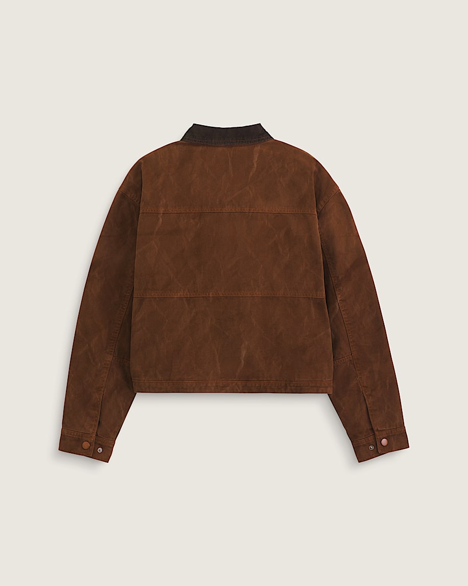 Nicola Cropped Chore Canvas Jacket VANS Brown Earth ALT1