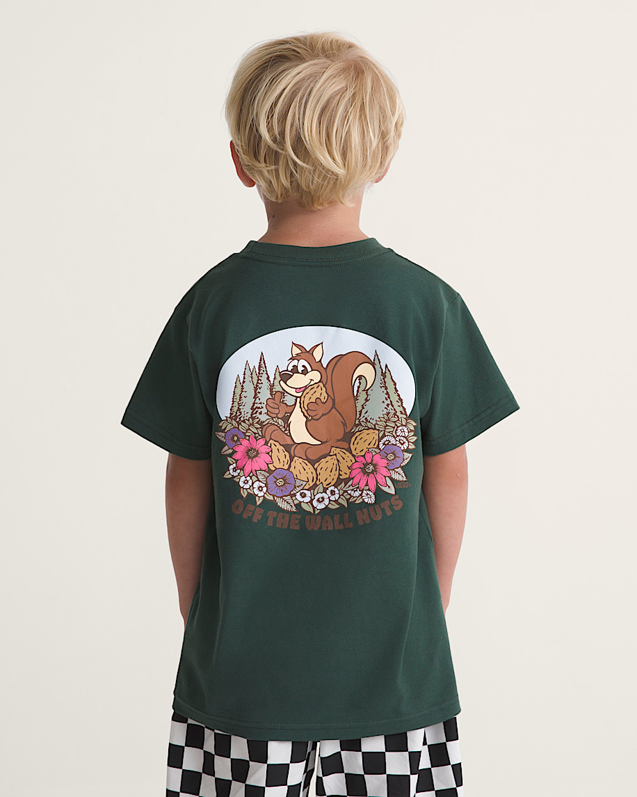 Little Kids Wall Nuts Short Sleeve Tee VANS Oil Green ALT3