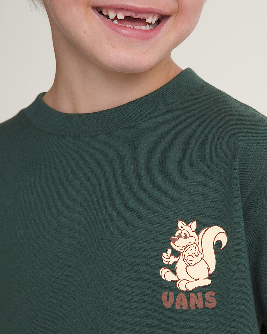 Little Kids Wall Nuts Short Sleeve Tee VANS Oil Green ALT4