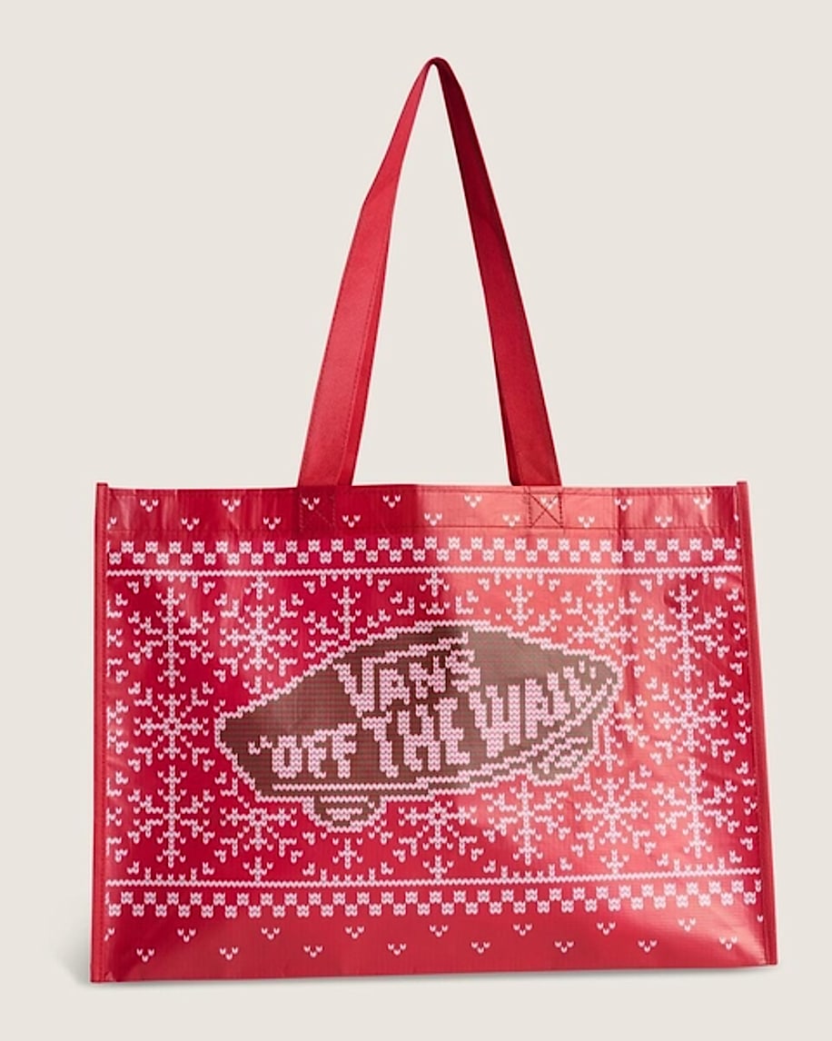 Checkerboard Reusable Tote Bag VANS Racing Red ALT1
