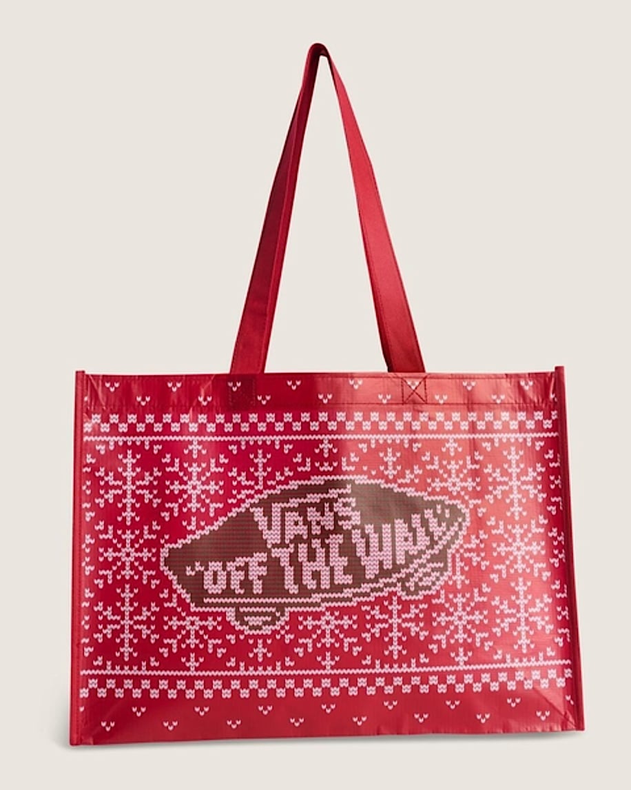 Checkerboard Reusable Tote Bag VANS Racing Red HERO