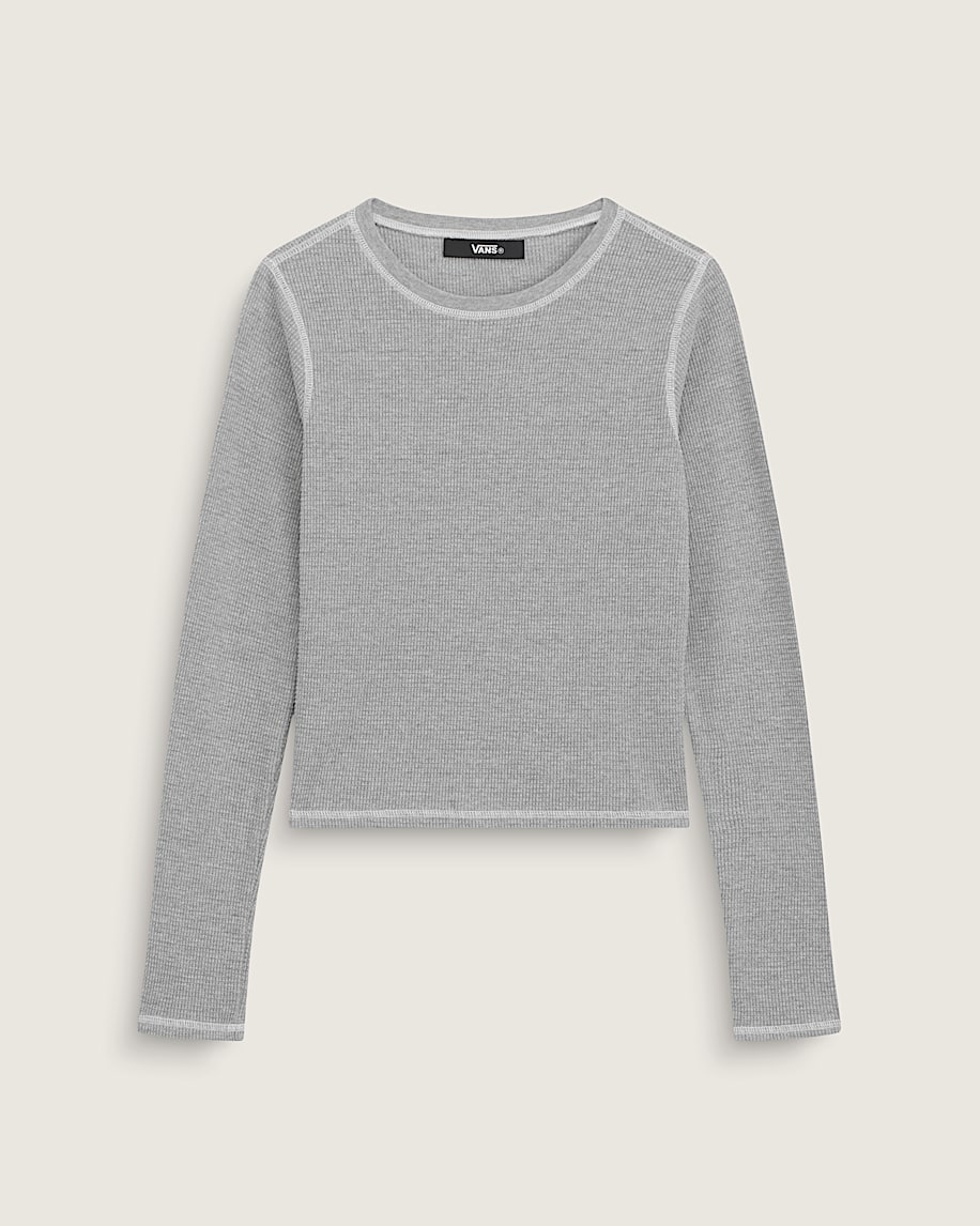 Teri Waffle Long Sleeve 20 VANS Cement Heather Grey HERO