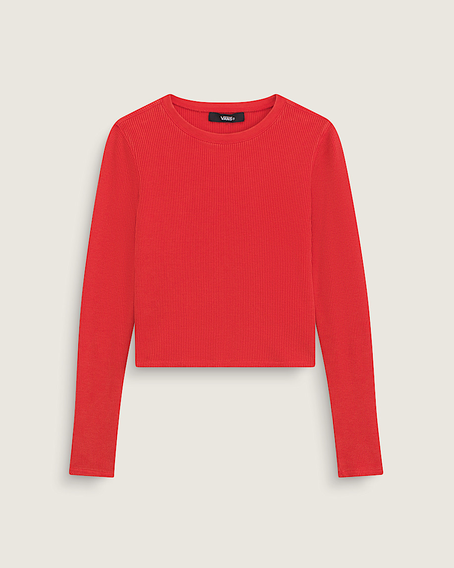Teri Waffle Long Sleeve 20 VANS Racing Red HERO
