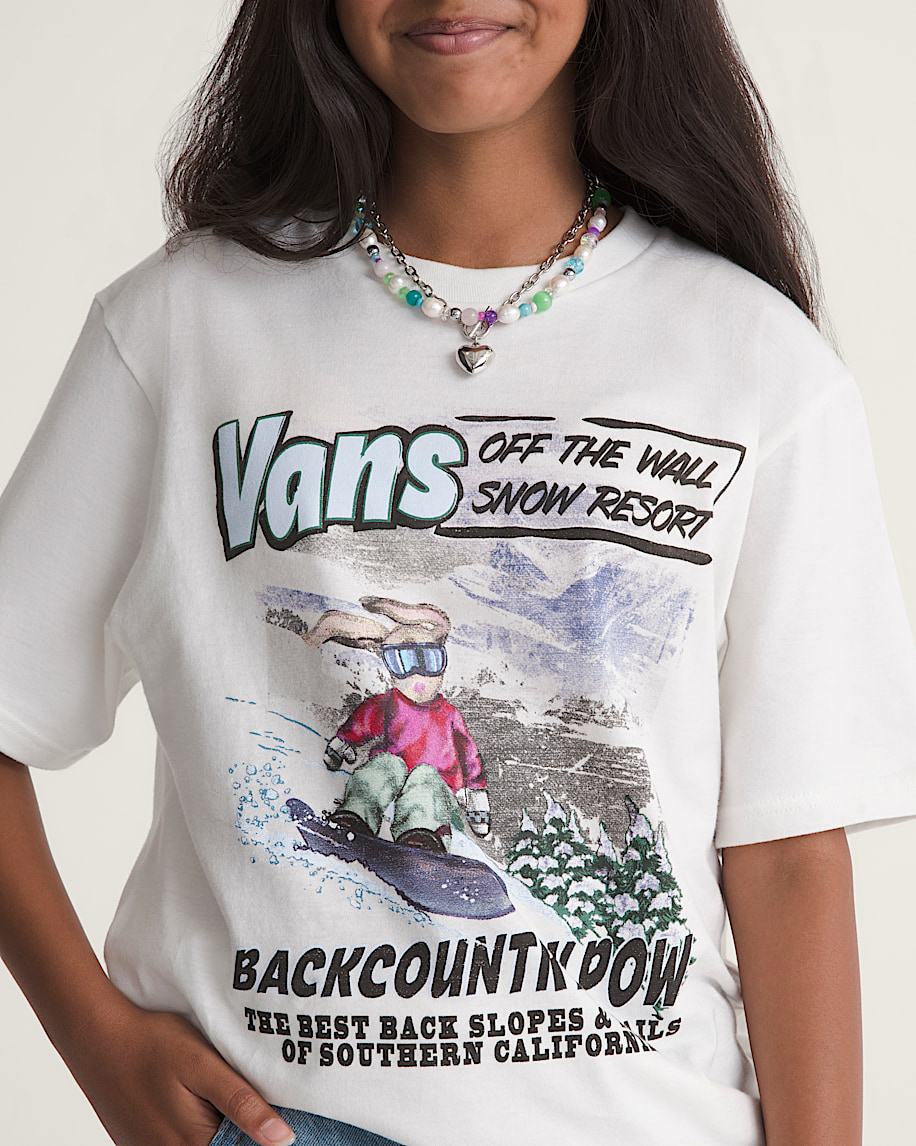 Kids Slope Bunny Short Sleeve Tee VANS Marshmallow White ALT4
