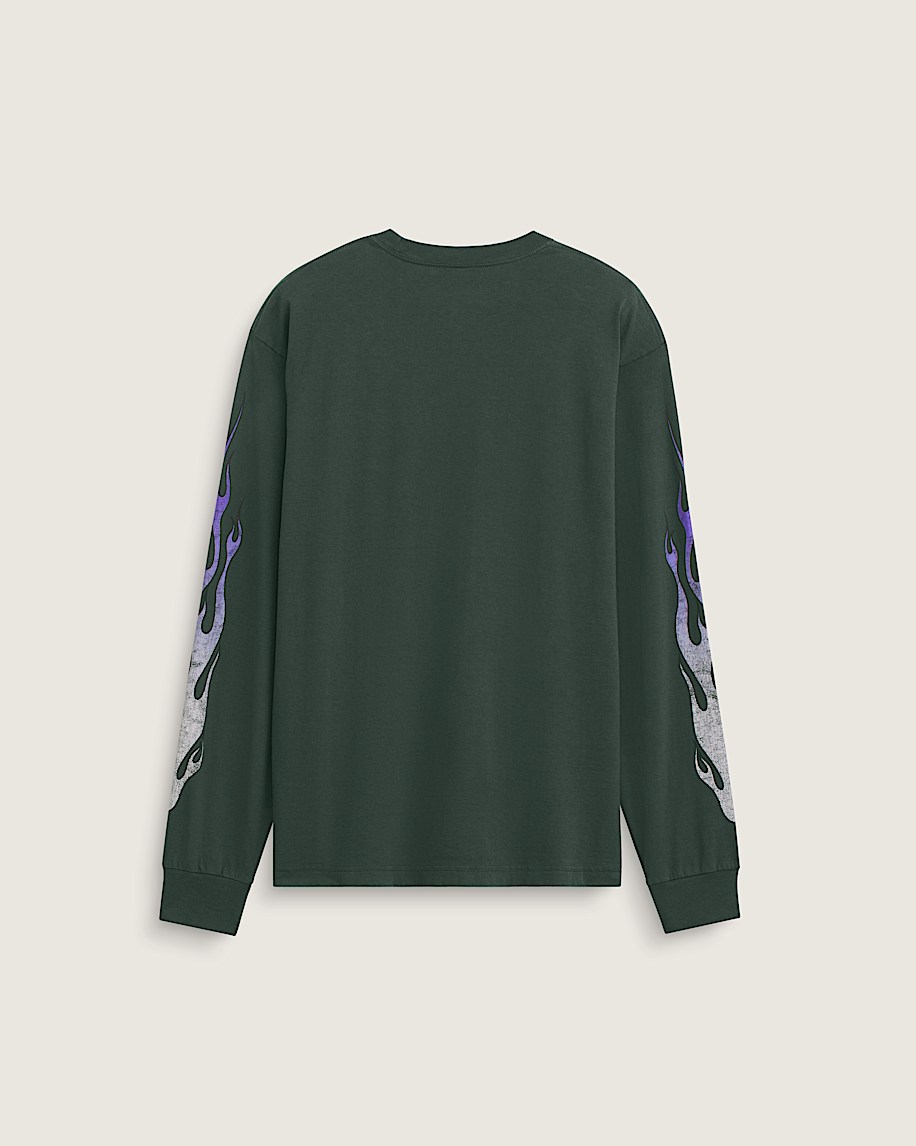 Burnin Up Long Sleeve Tee VANS Oil Green ALT1