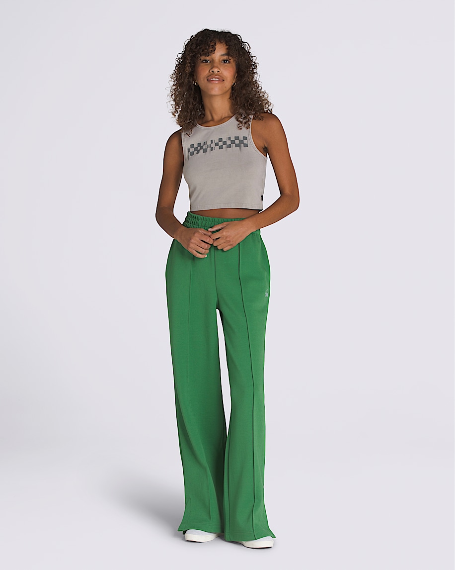Checkerboard Fitted Crop Tank Top - 3