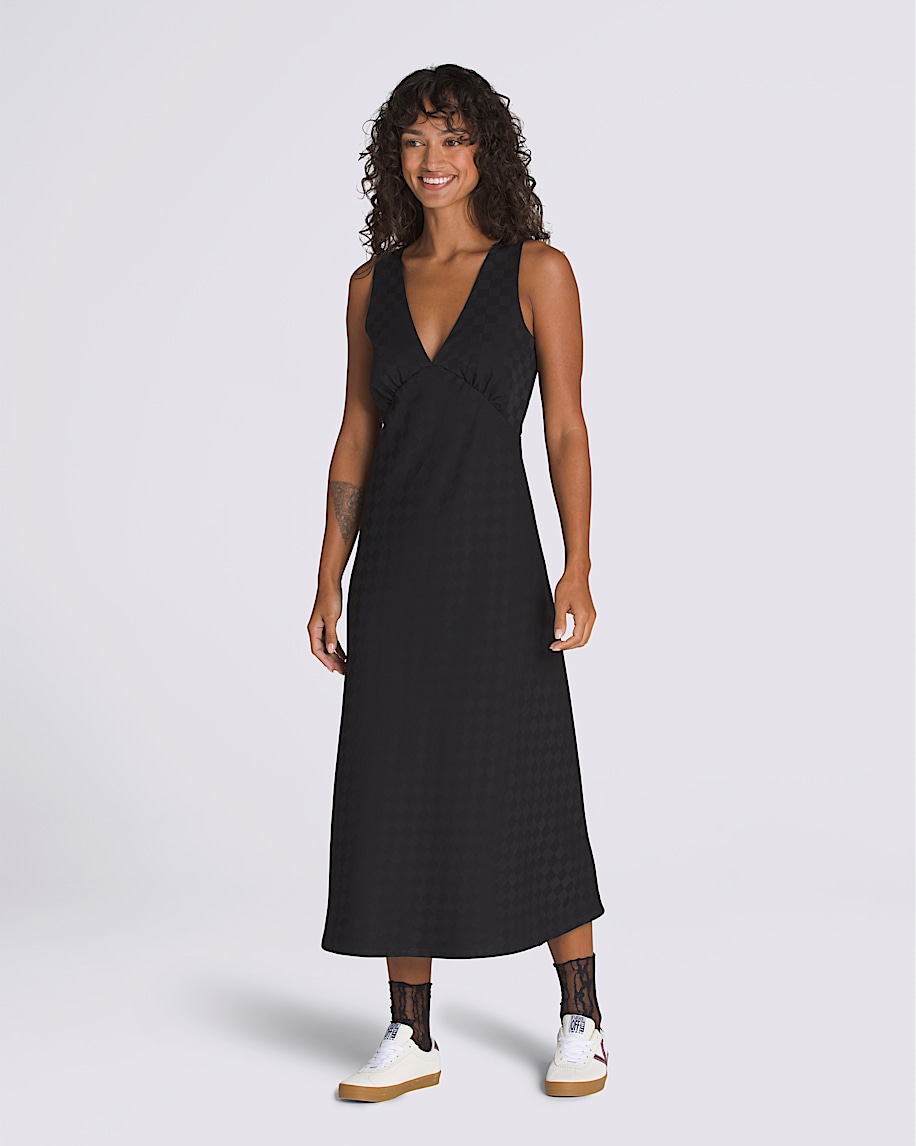Sandra Checkerboard Slip Dress