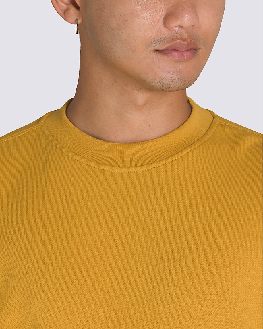 【送料&関税込】Golden  Retro Logo Crew Neck Jumper Vintage Champion Yellow Small Logo Crew Neck Sweatshirt