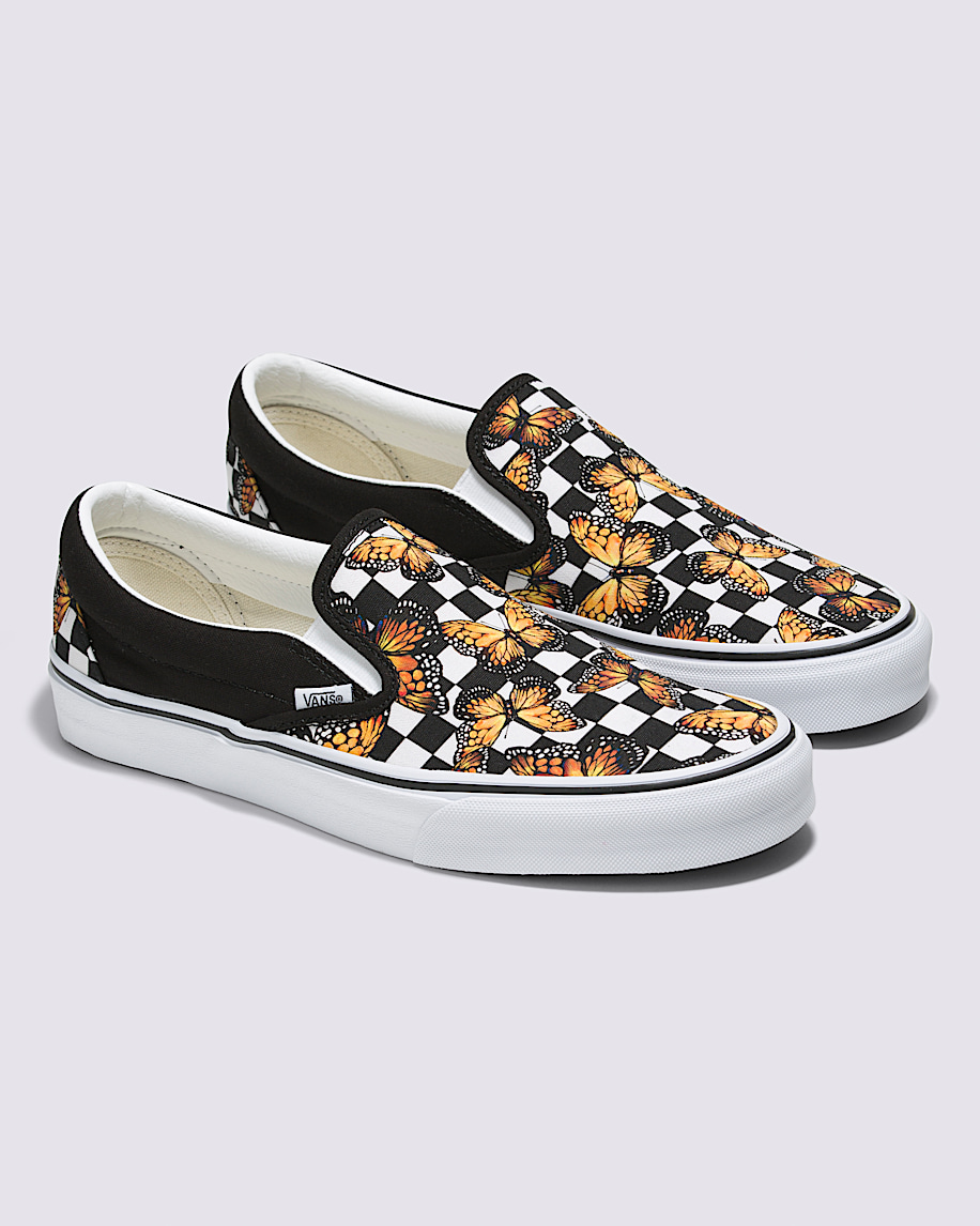 関税込☆VANS BUTTERFLY CHECKERBOARD SLIP-ON カスタム Customs Classic Slip-On Checkerboard Shoe in Customs | Vans