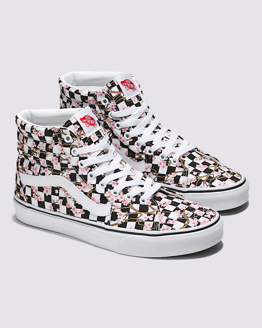 手数料安い Customs Vans | Customs in Sk8-Hi Checkerboard Blossom Cherry 靴