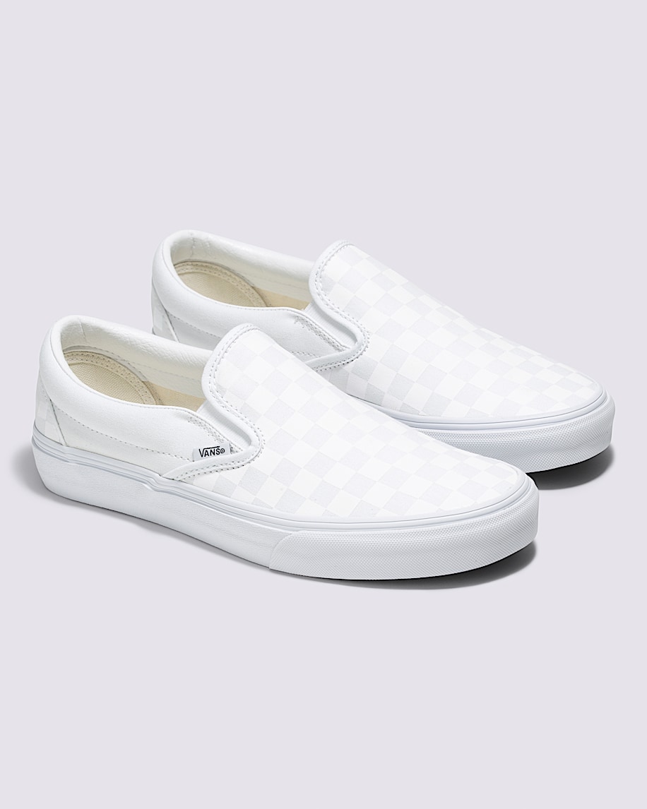 Customs True White Checkerboard Slip-On Wide