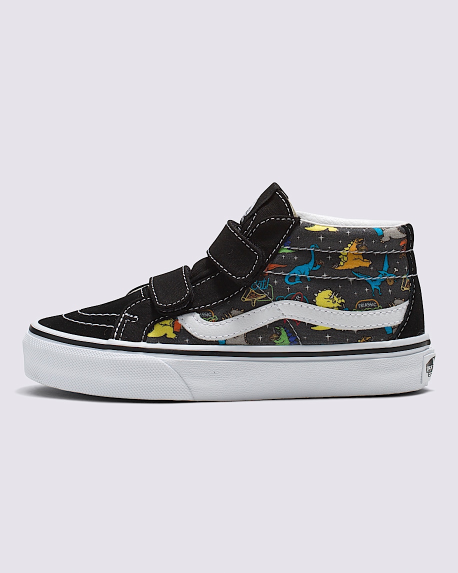 Little Kids Sk8-Mid Reissue V Shoe in Black / Blue / Yellow