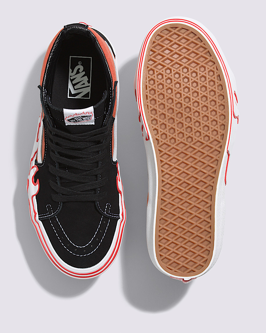 Sk8-Hi Flame Shoe in Burnt Ochre Red / Orange| Vans US