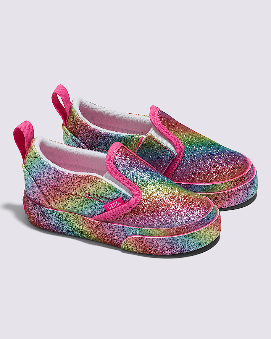 Classic Slip Pink Glitter Vans Kids Vans Classic Slip-On Glitter