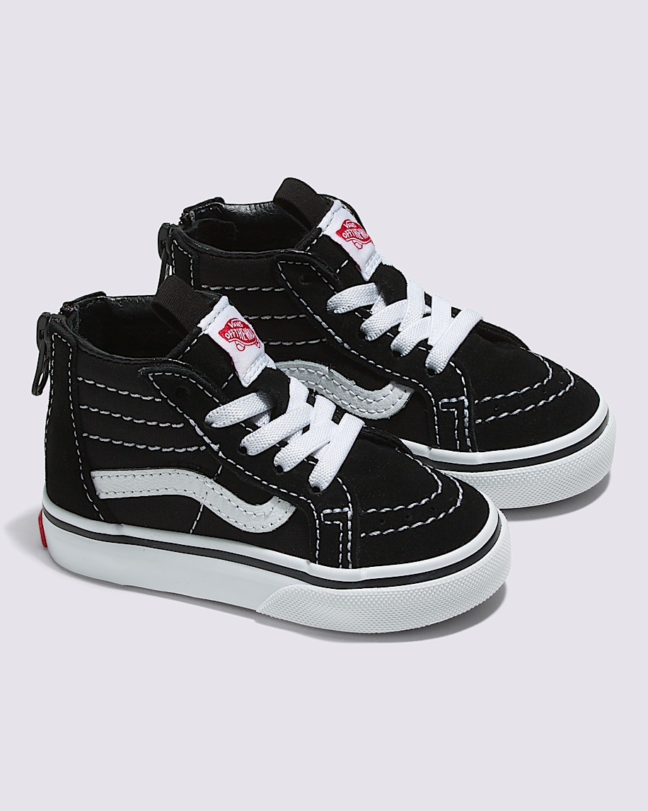 【特別送料無料！】 Sk8-Hi Toddler | Vans Zip Shoes Black/White 靴