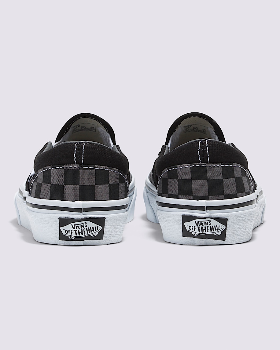 Vans | Kids Classic Checkerboard Slip-On Black/Pewter Shoes
