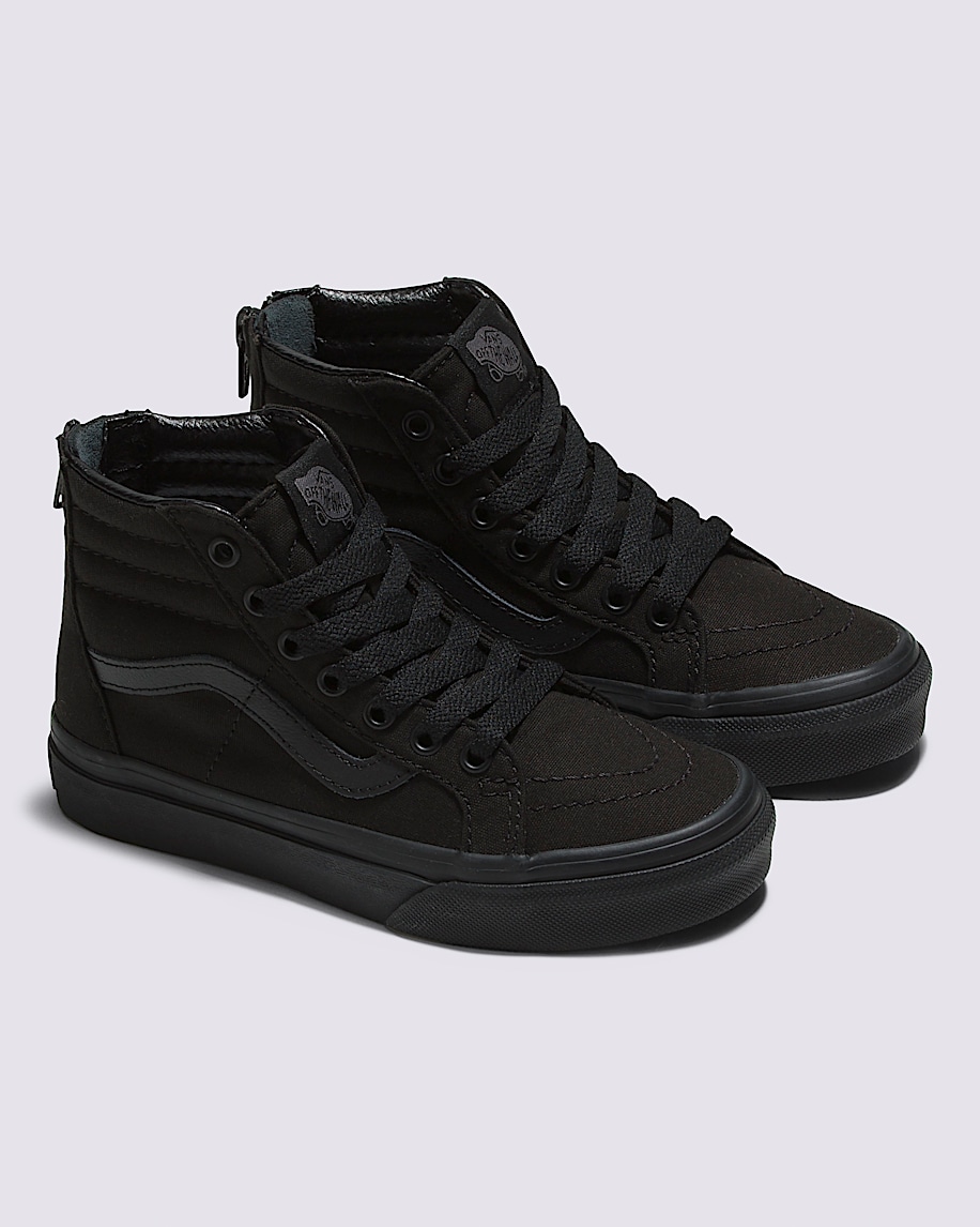 【新作入荷!!】  Shoe Zip Sk8-Hi Kids Little in Vans | Black スニーカー