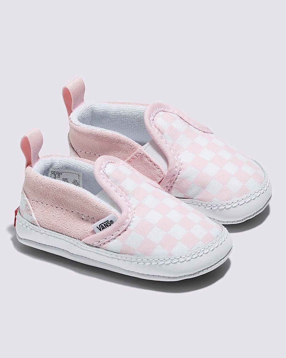 Infant Slip-On V Crib Checkerboard Shoe