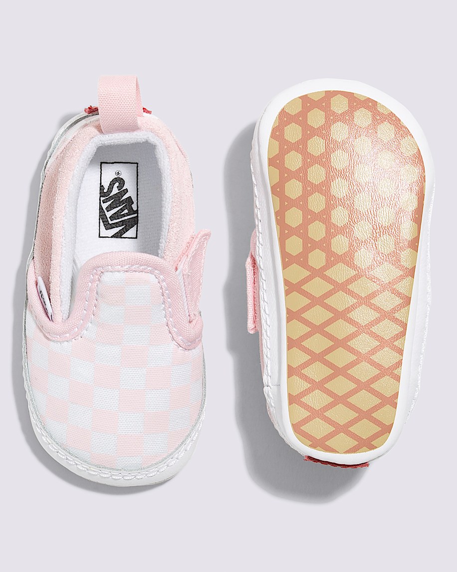 Infant Slip-On V Crib Checkerboard Shoe