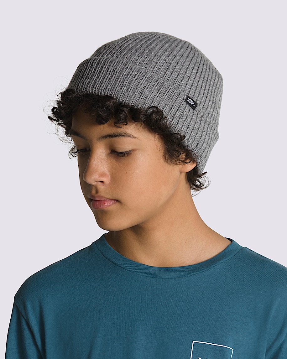 Kids Core Basics Beanie in Heather Grey | Vans