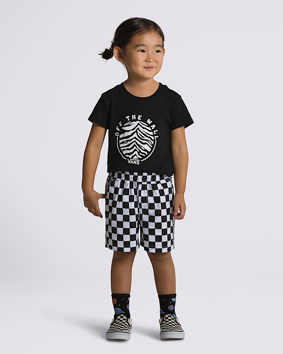 Little Kids Range Elastic Checkerboard Shorts - 2