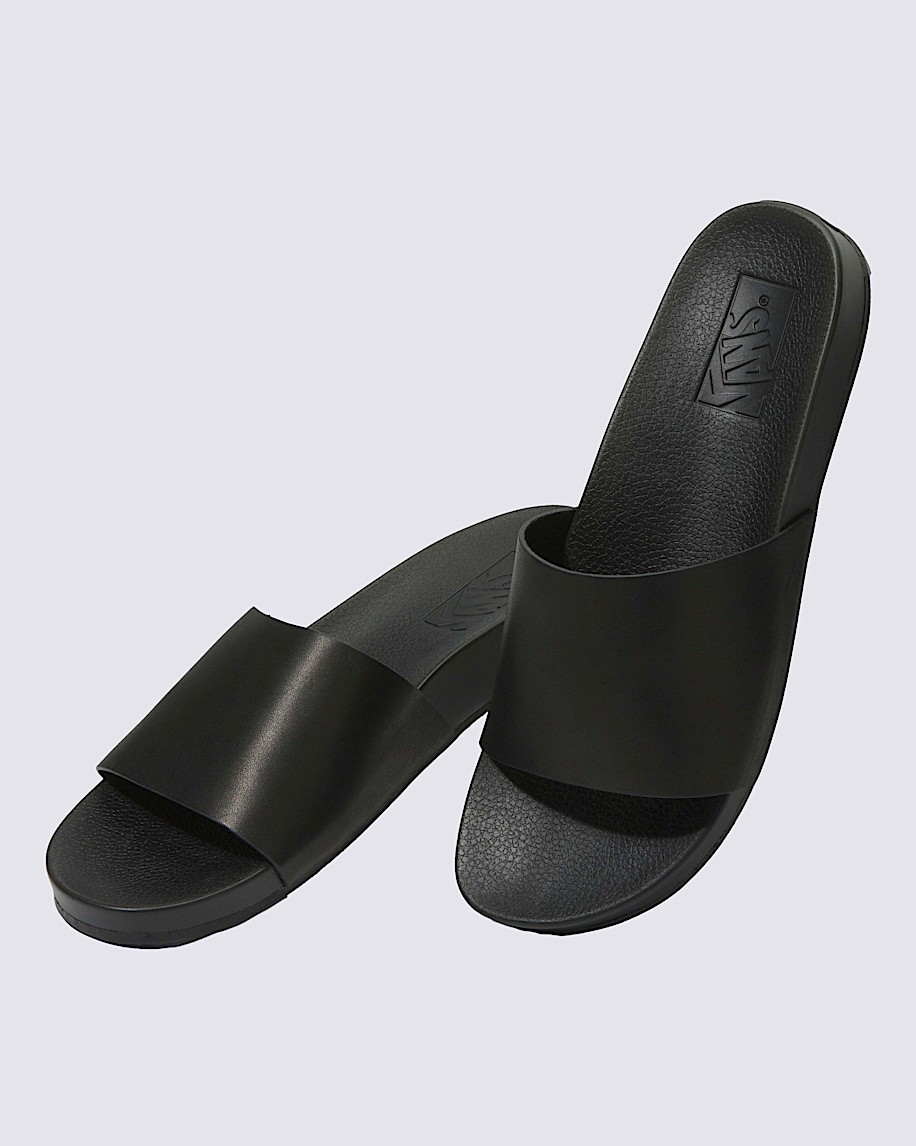 Womens Decon Leather Slide-On Sandal - 3