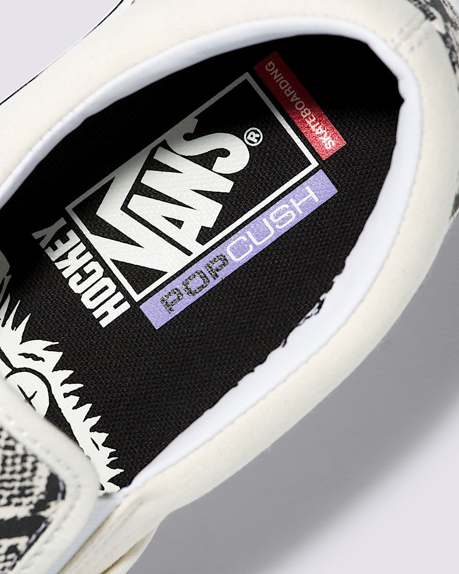 Vans X Hockey Skate Slip-On Shoe in Snake Black / White | Vans