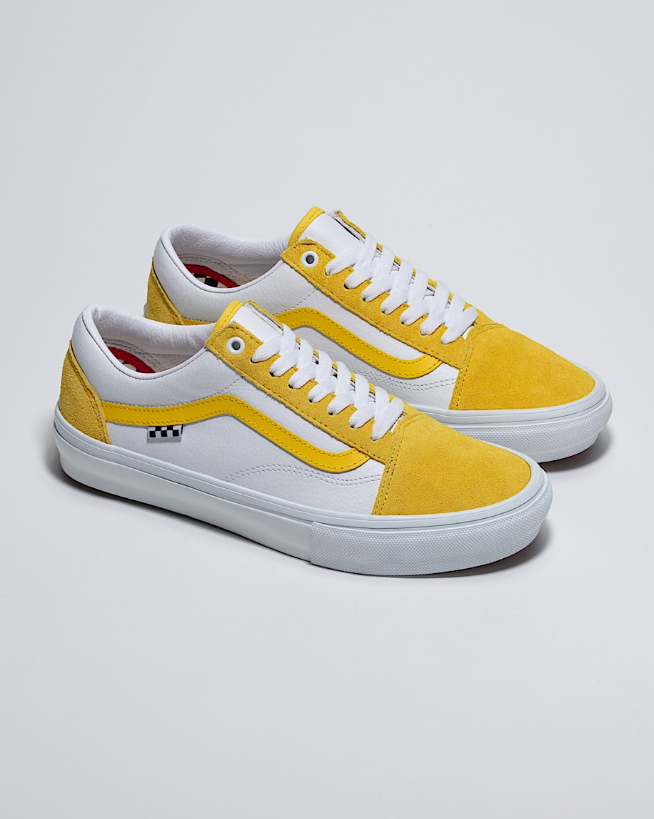 Customs True White Cyber Yellow Skate Old Skool in Customs