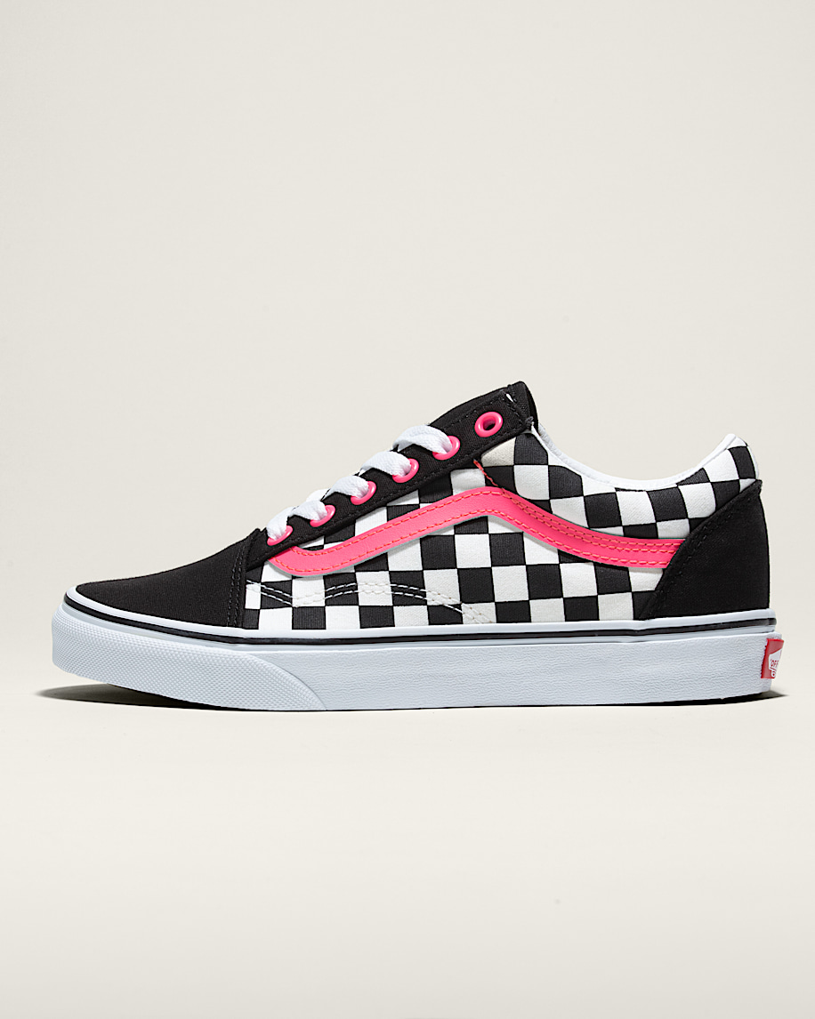 Customs Neon Pink Sidestripe Old Skool Wide