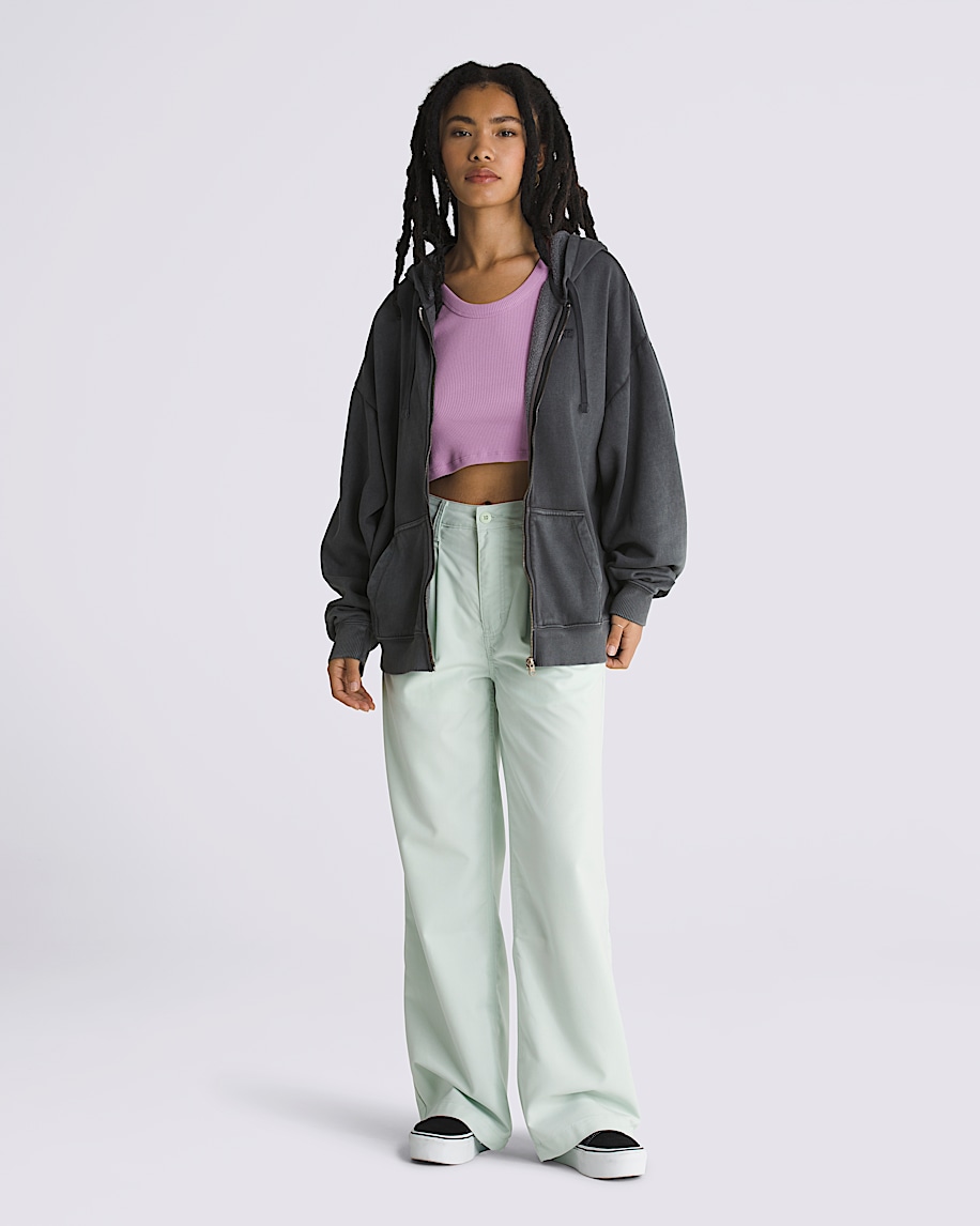 Everyday Oversized Full Zip Hoodie in Washed Black | Vans Everyday Oversized Full Zip Hoodie in Washed Black | Vans