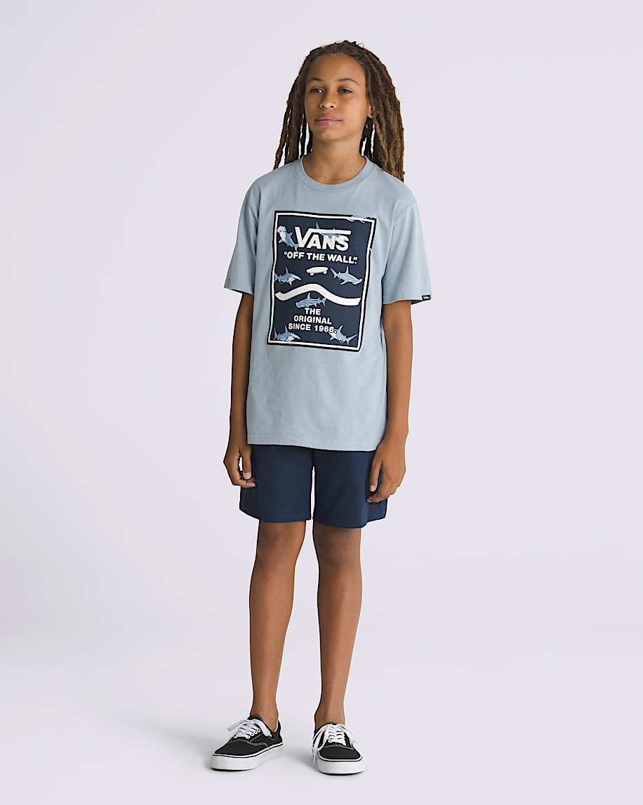 Kids Print Box T-Shirt in Dusty Blue | Vans