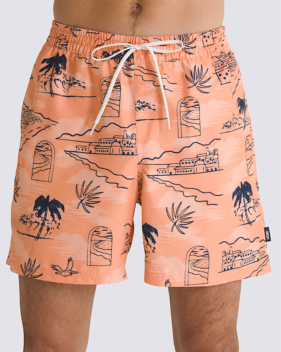 Primary Print Elastic 17'' Boardshorts in Copper Orange | Vans Primary Print Elastic 17'' Boardshorts in Copper Orange | Vans