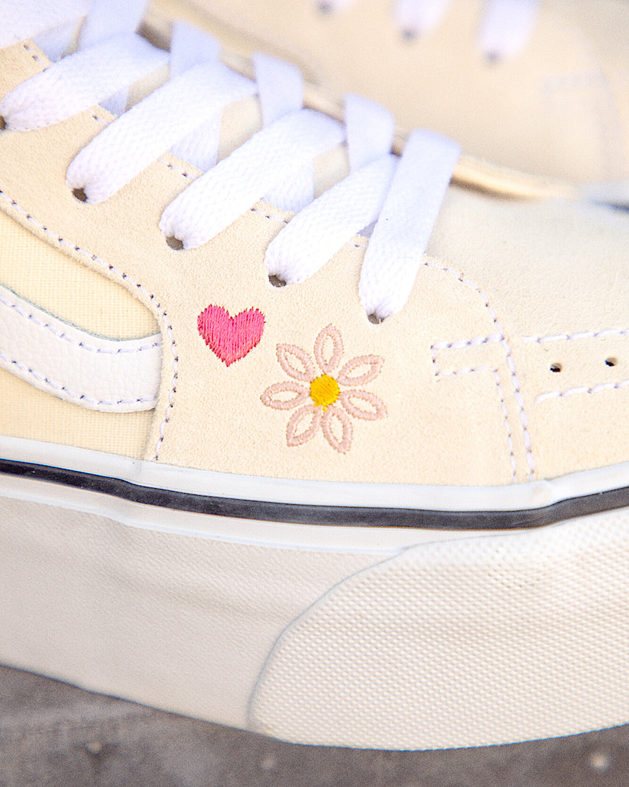 flowerページ Little Kids Sk8-Hi-Zip Flower Shoe in Evening Haze Purple | Vans