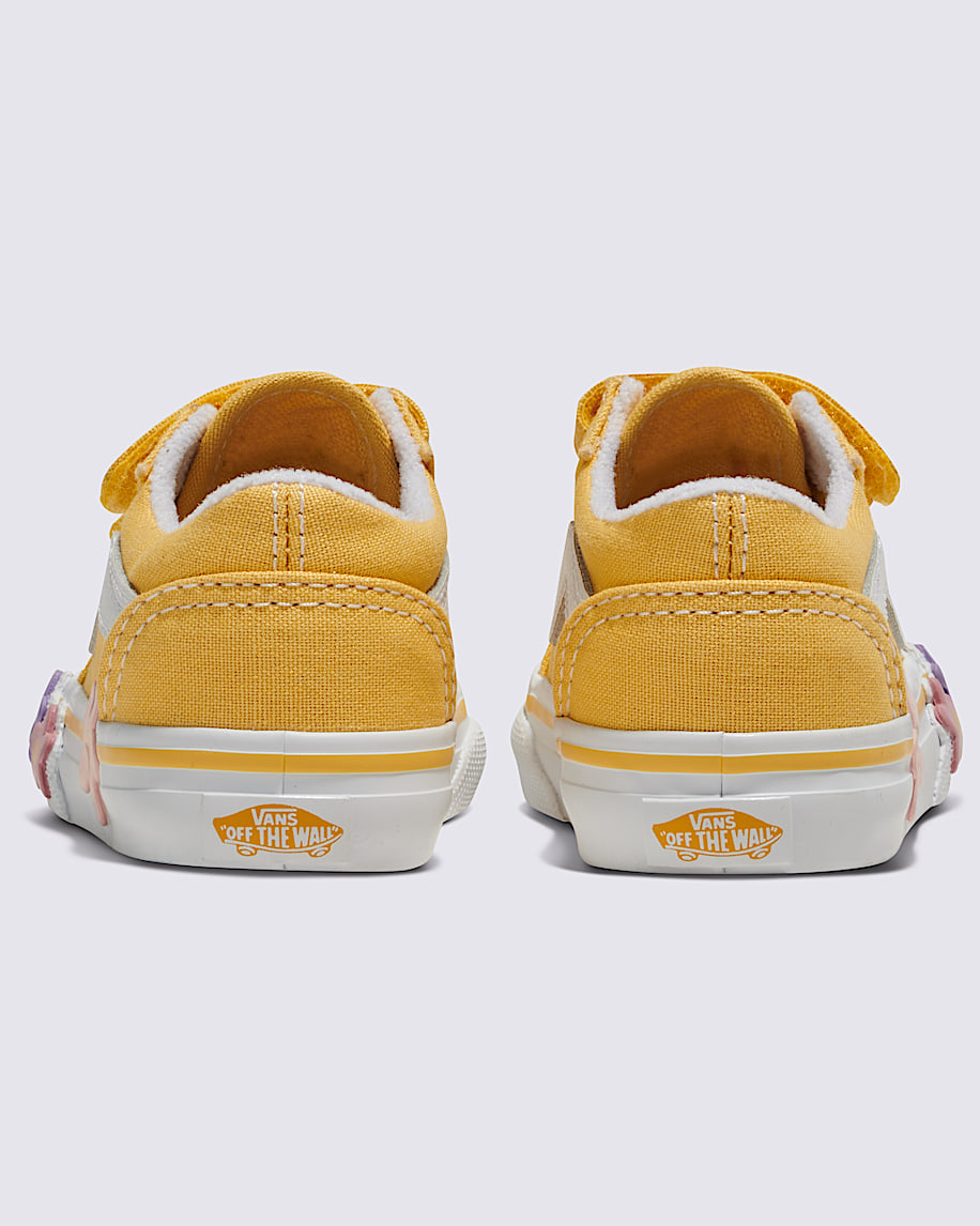 Toddler Old Skool V Flower Shoe in Yellow | Vans