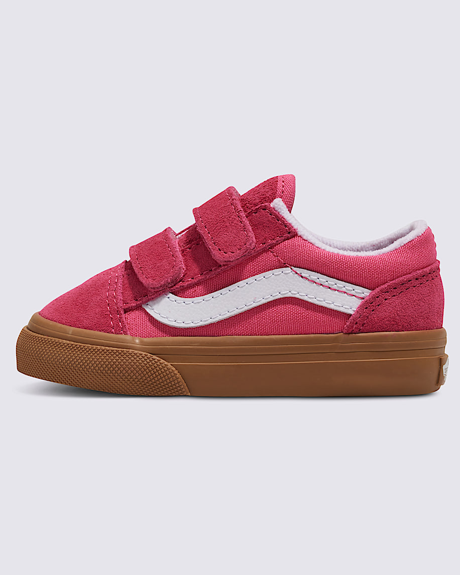 Toddler Old Skool V Shoe in Dark Pink / Gum | Vans