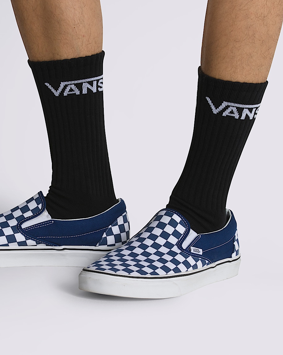 Classic Crew Socks 3-Pack in Black | Vans