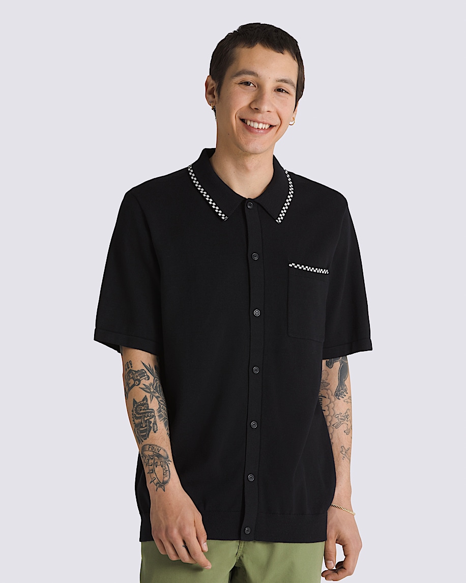 Baldwin Short Sleeve Sweater Polo Shirt - 1