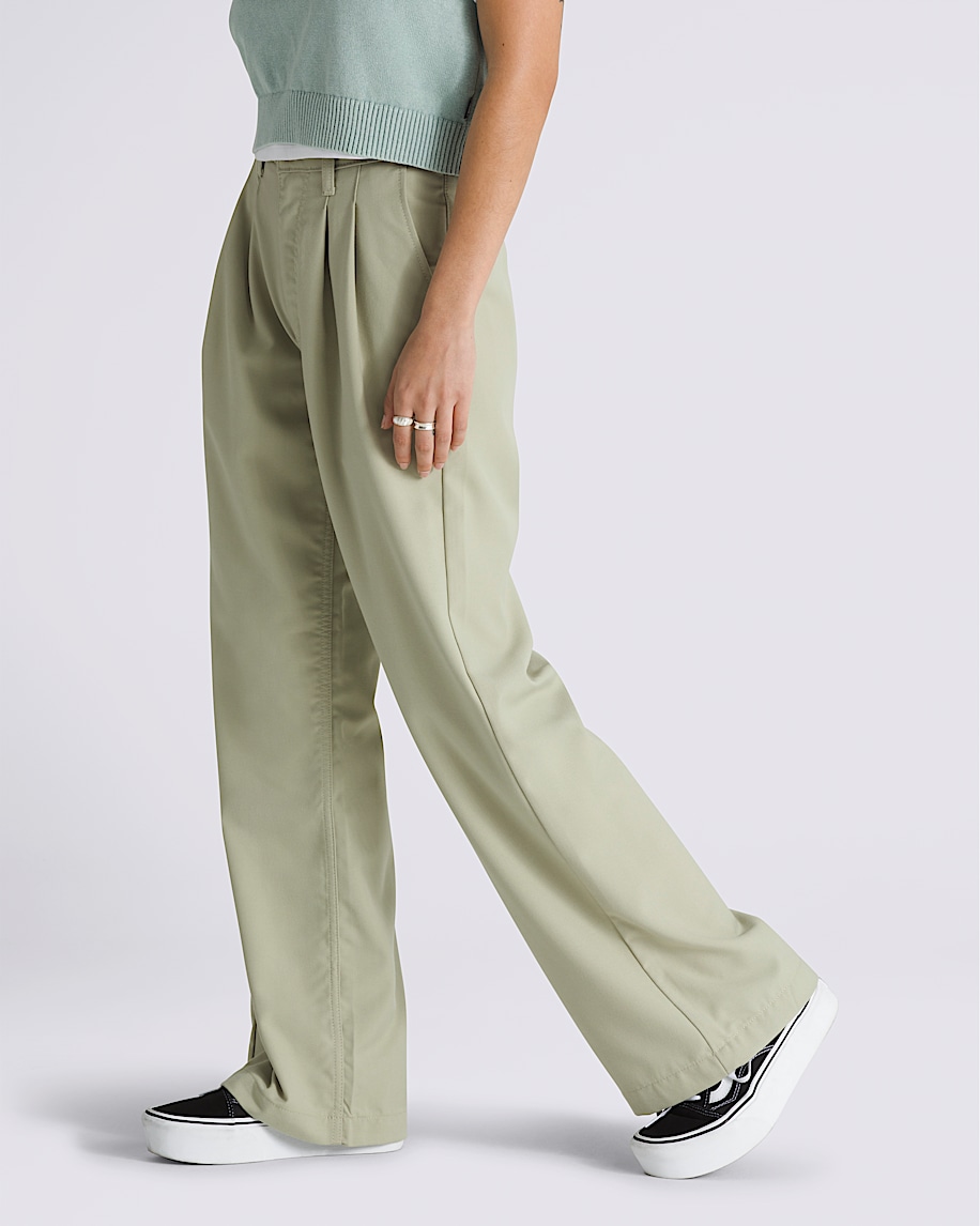 Alder Relaxed Pleated Pants in Elm Tan Beige | Vans